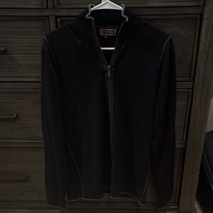 Stylish Black Zip-Up Sweater for Men